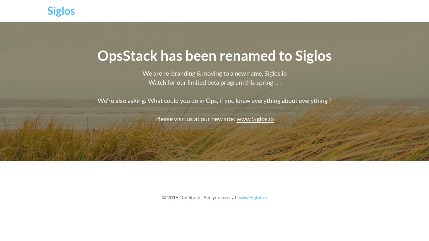 OpsStack.io Landing page