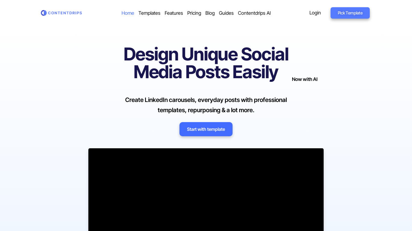 Contentdrips Landing page