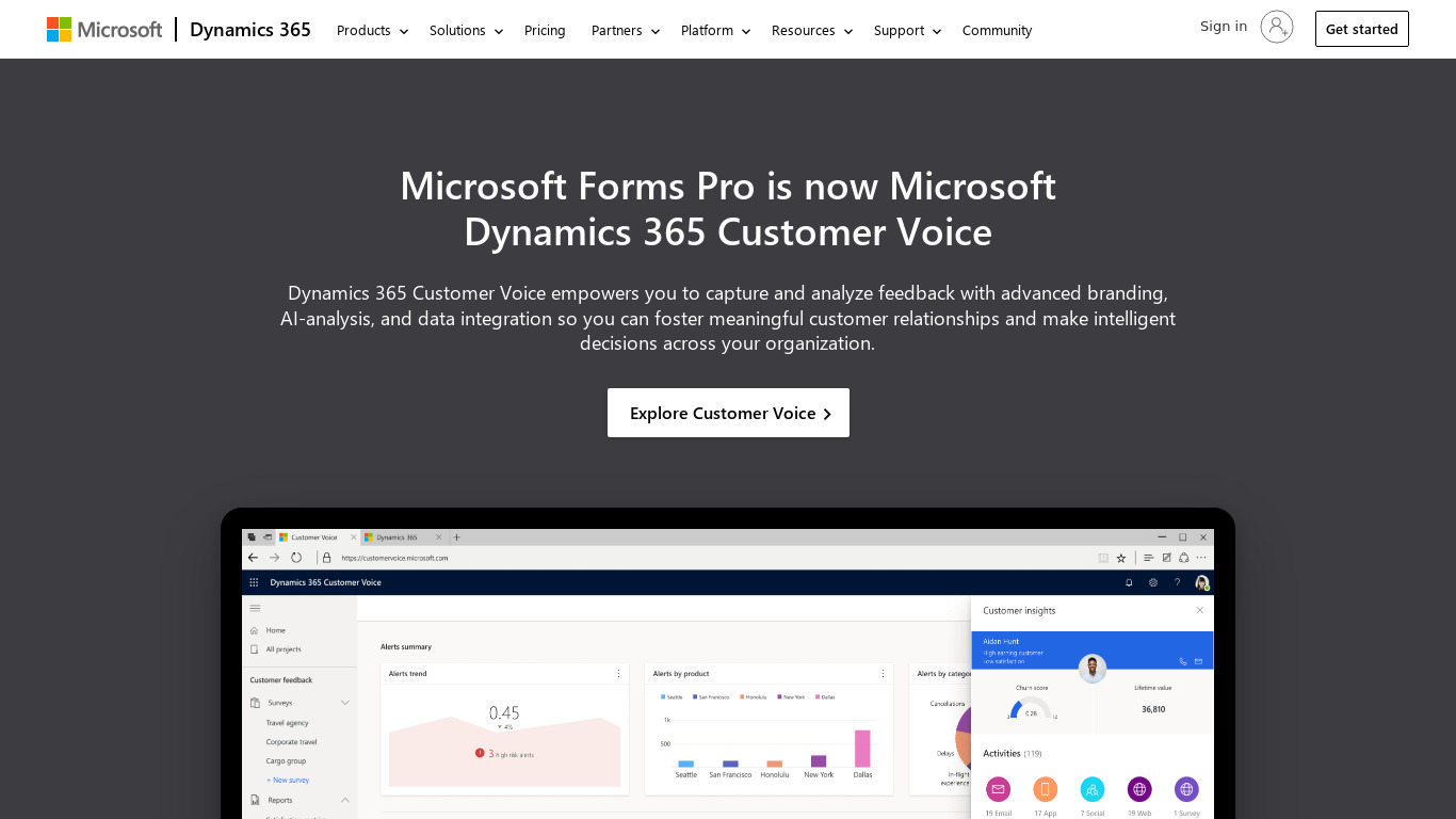 pro-Forms Web Landing page
