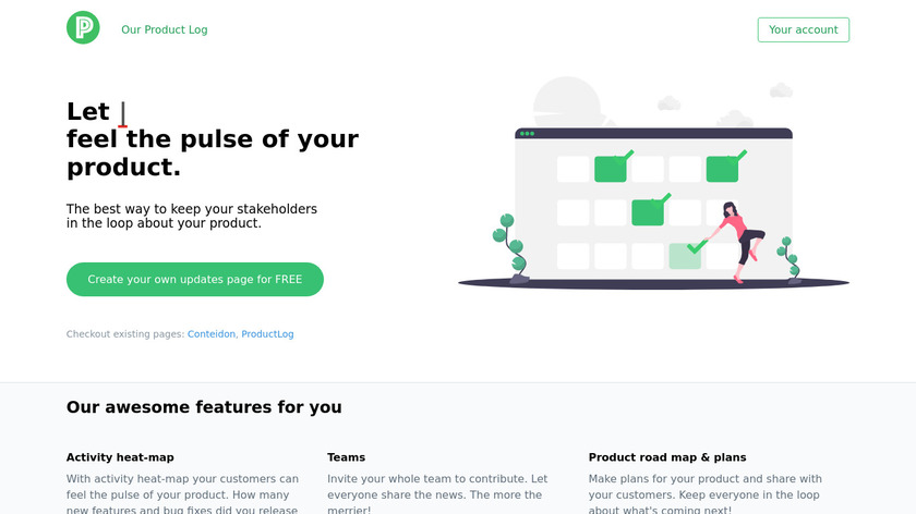 Product Log Landing Page
