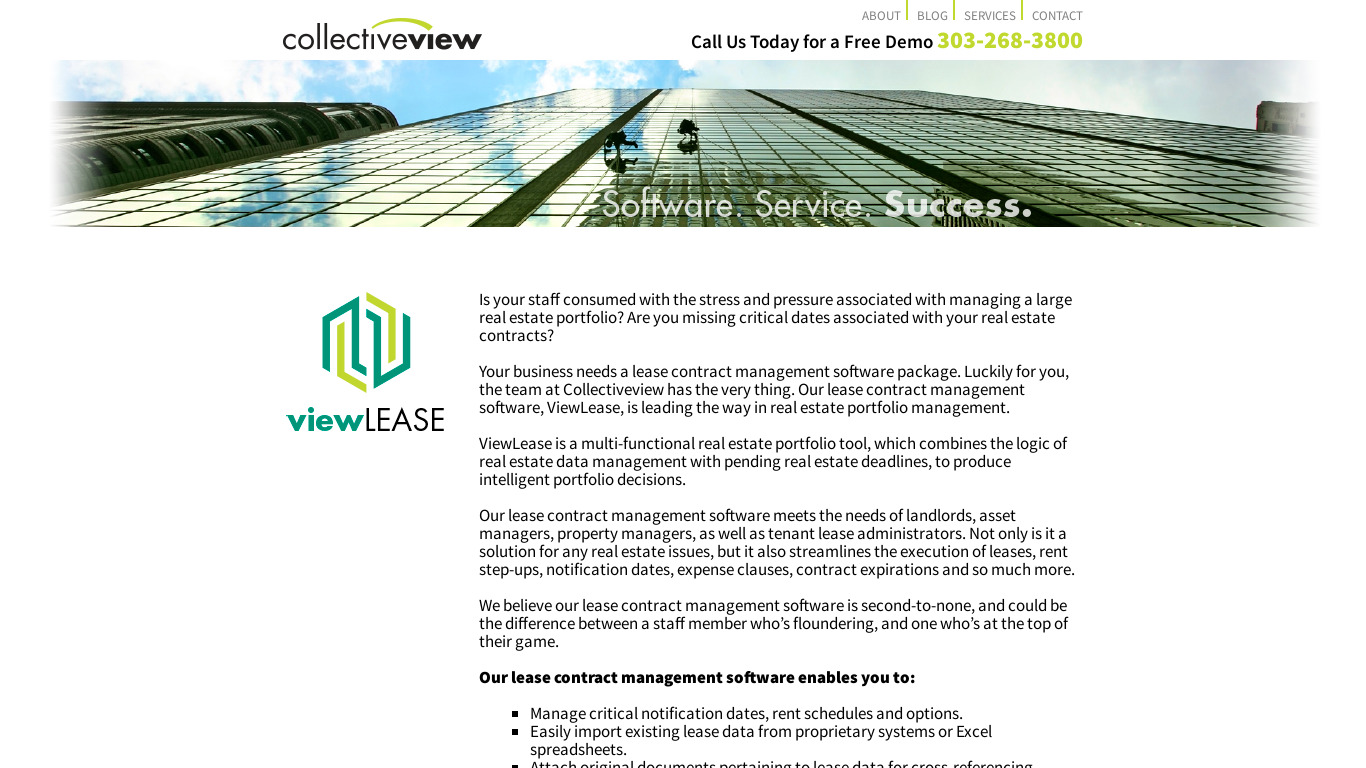 collectiveview.com ViewLEASE Landing page