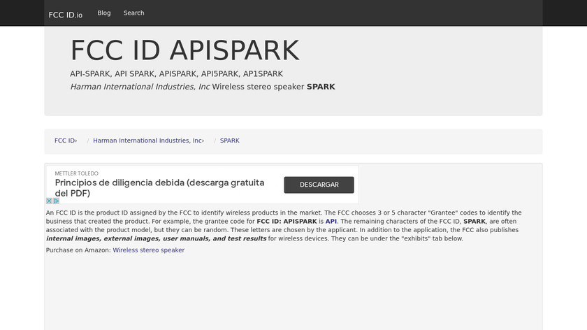APISpark Landing Page