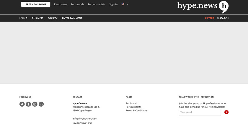 Hype.News Landing Page