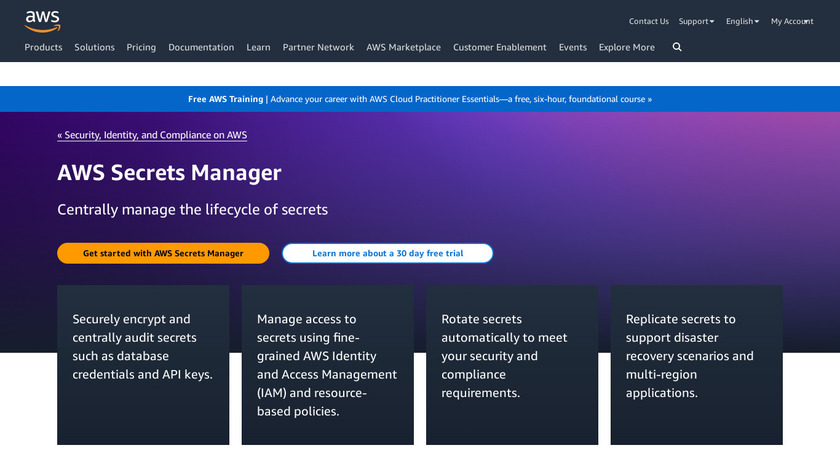 AWS Secrets Manager Landing Page