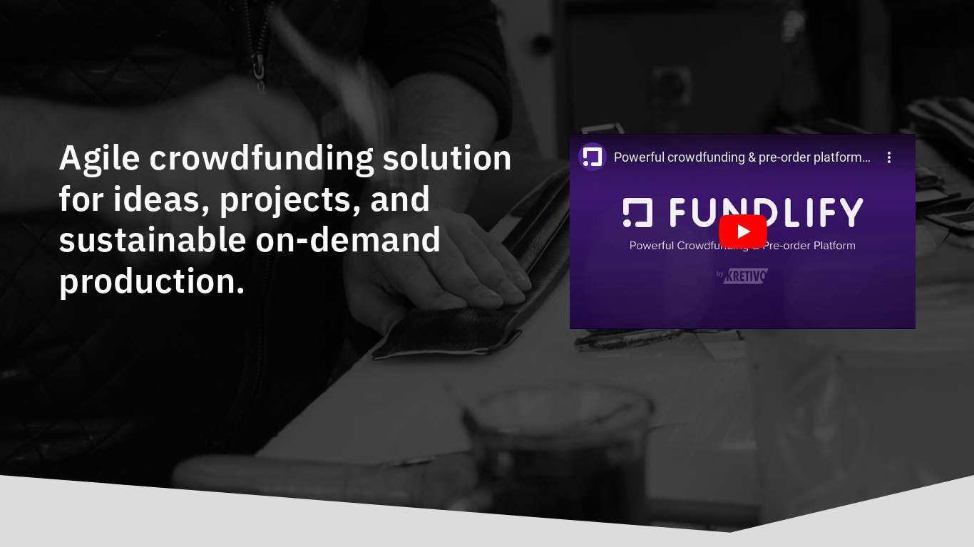 Fundlify Crowdfunding Landing page