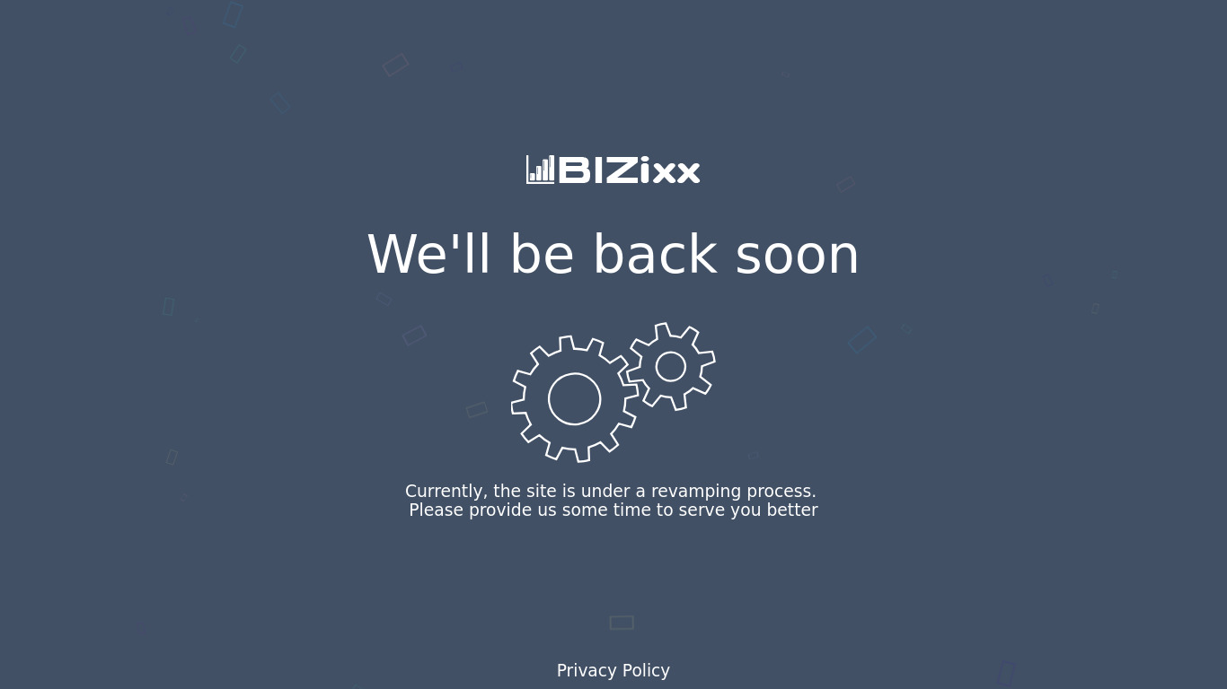 BIZixx Landing page