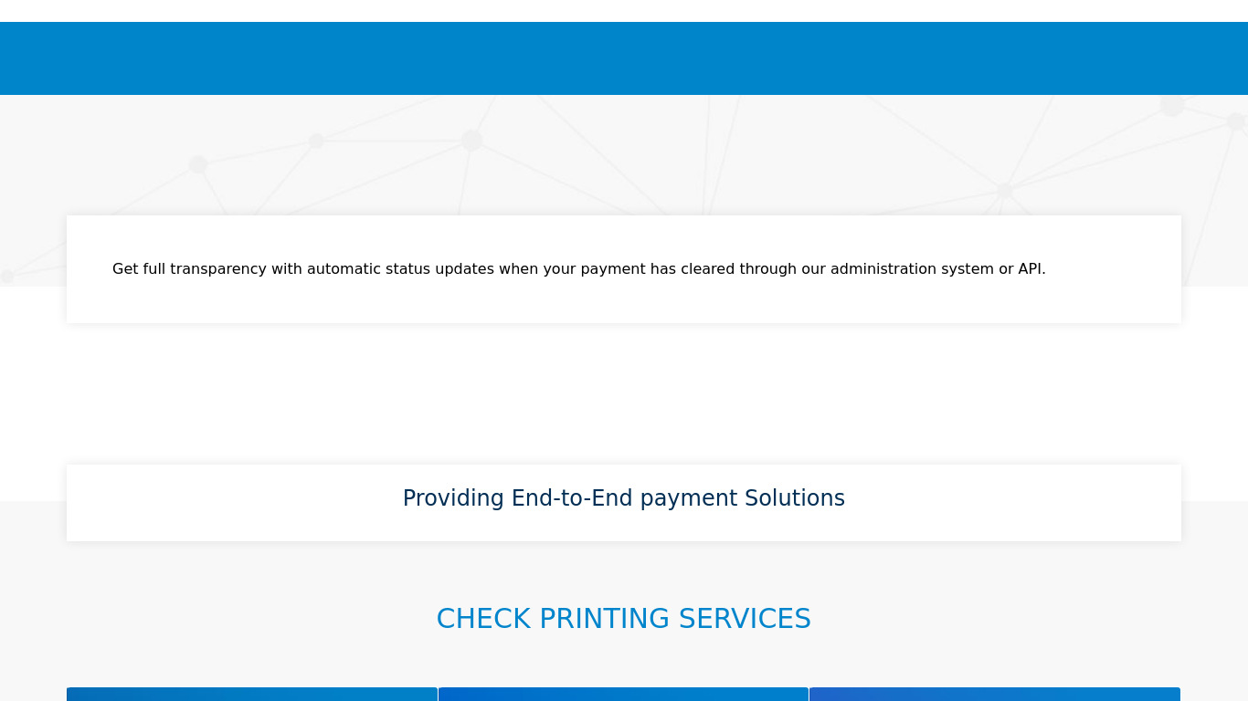 CheckIssuing Landing page