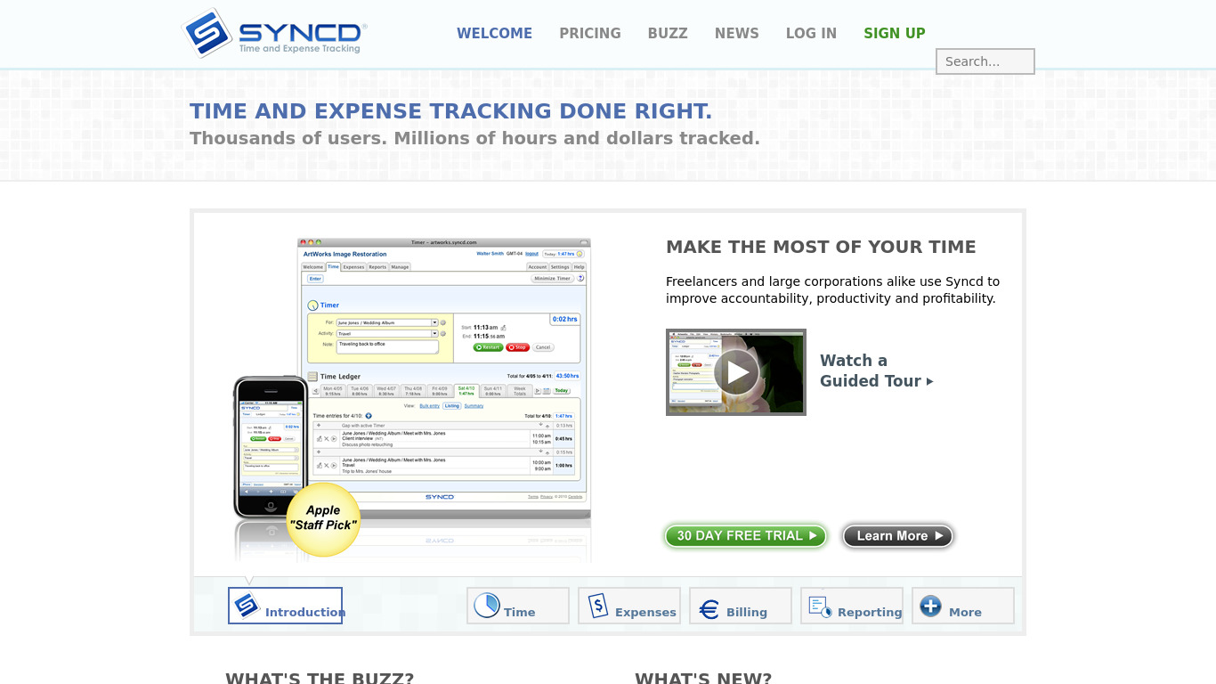 Syncd Landing page
