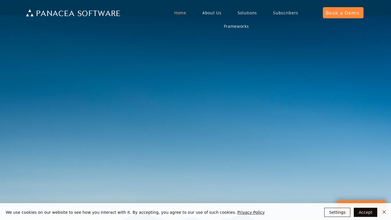 Panacea Software Landing page
