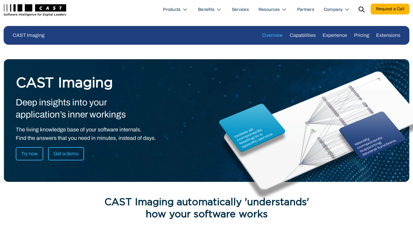 CAST Application Intelligence Platform Landing page