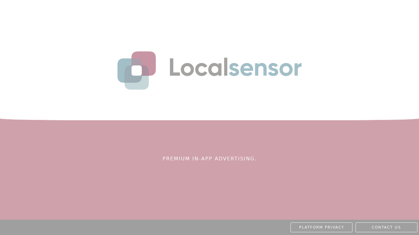 Localsensor Landing page