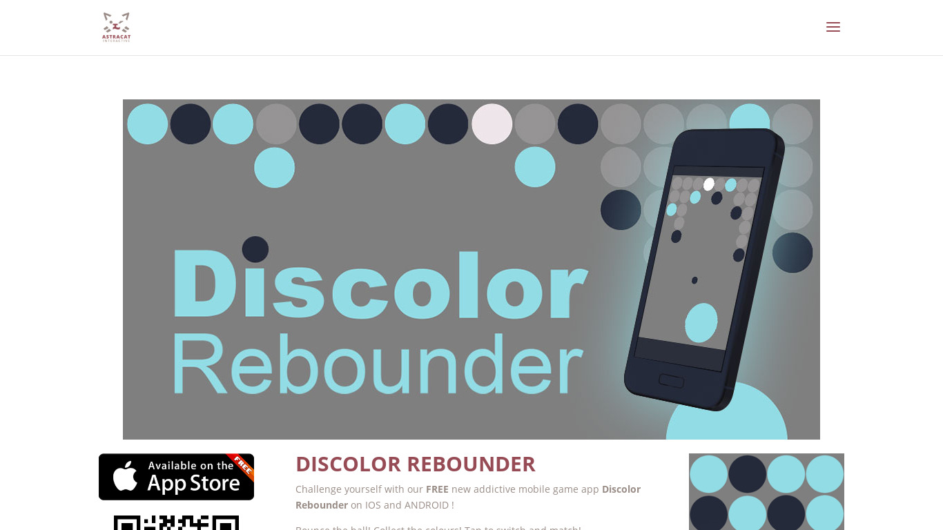 Discolor Rebounder Landing page