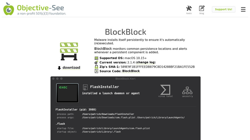 BlockBlock Landing Page