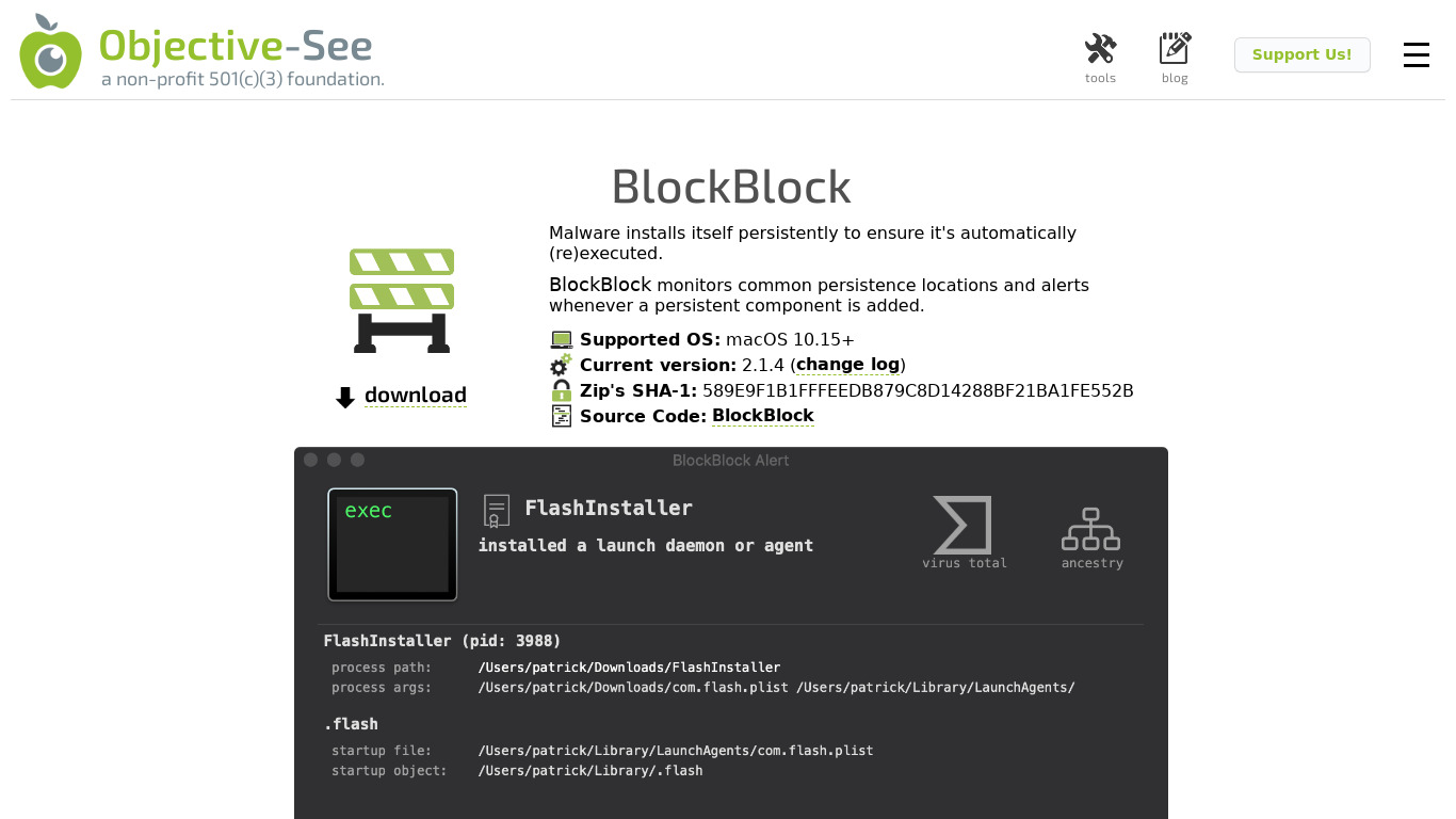 BlockBlock Landing page