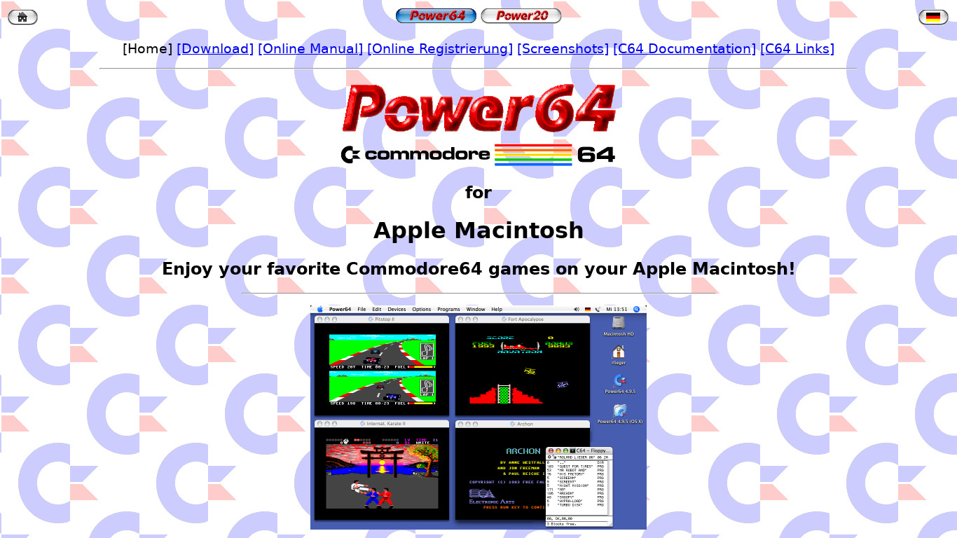 Power64 Landing page