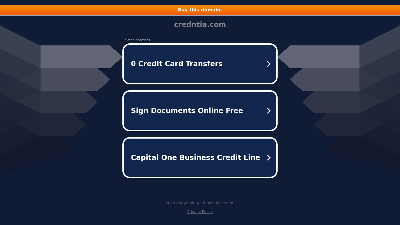 Credntia Landing page