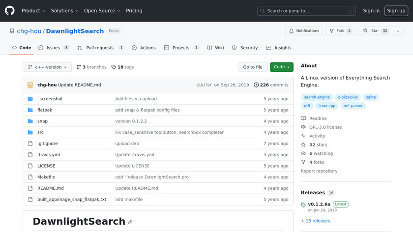 DawnlightSearch Landing Page