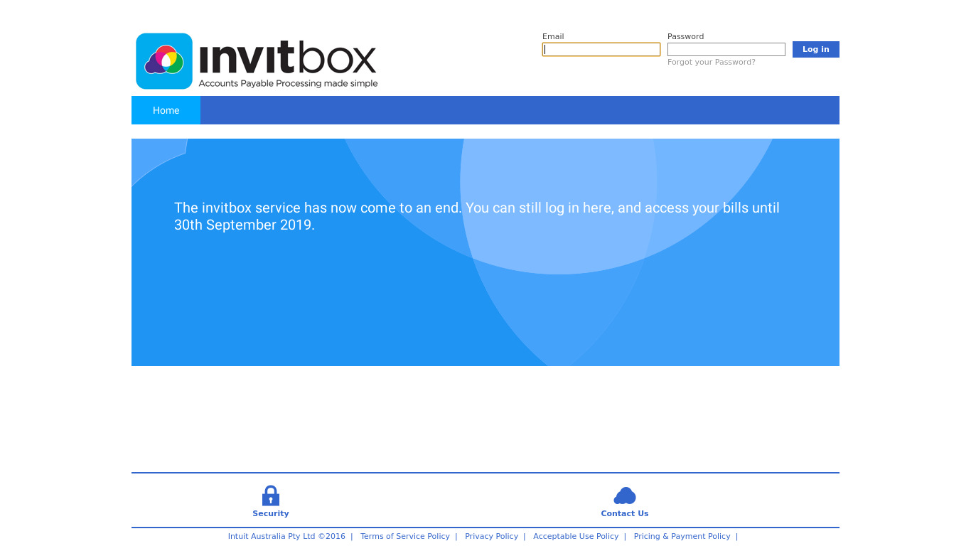 Invitbox Landing page