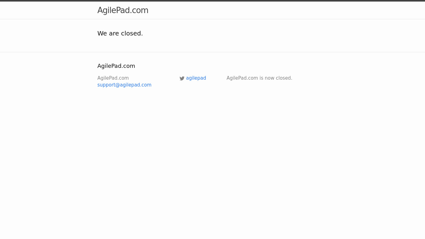 AgilePad Landing page