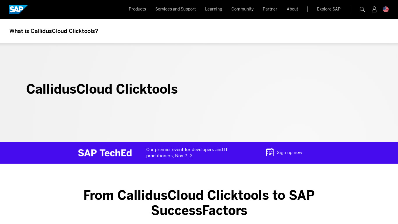 Clicktools for Salesforce Landing page