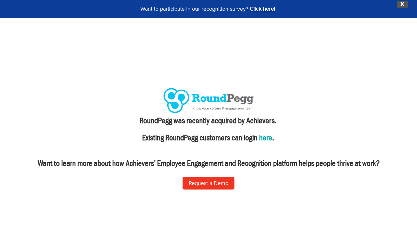 achievers.com RoundPegg Landing page