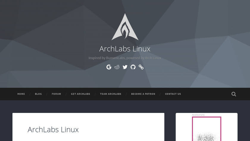 ArchLabs Linux Landing Page