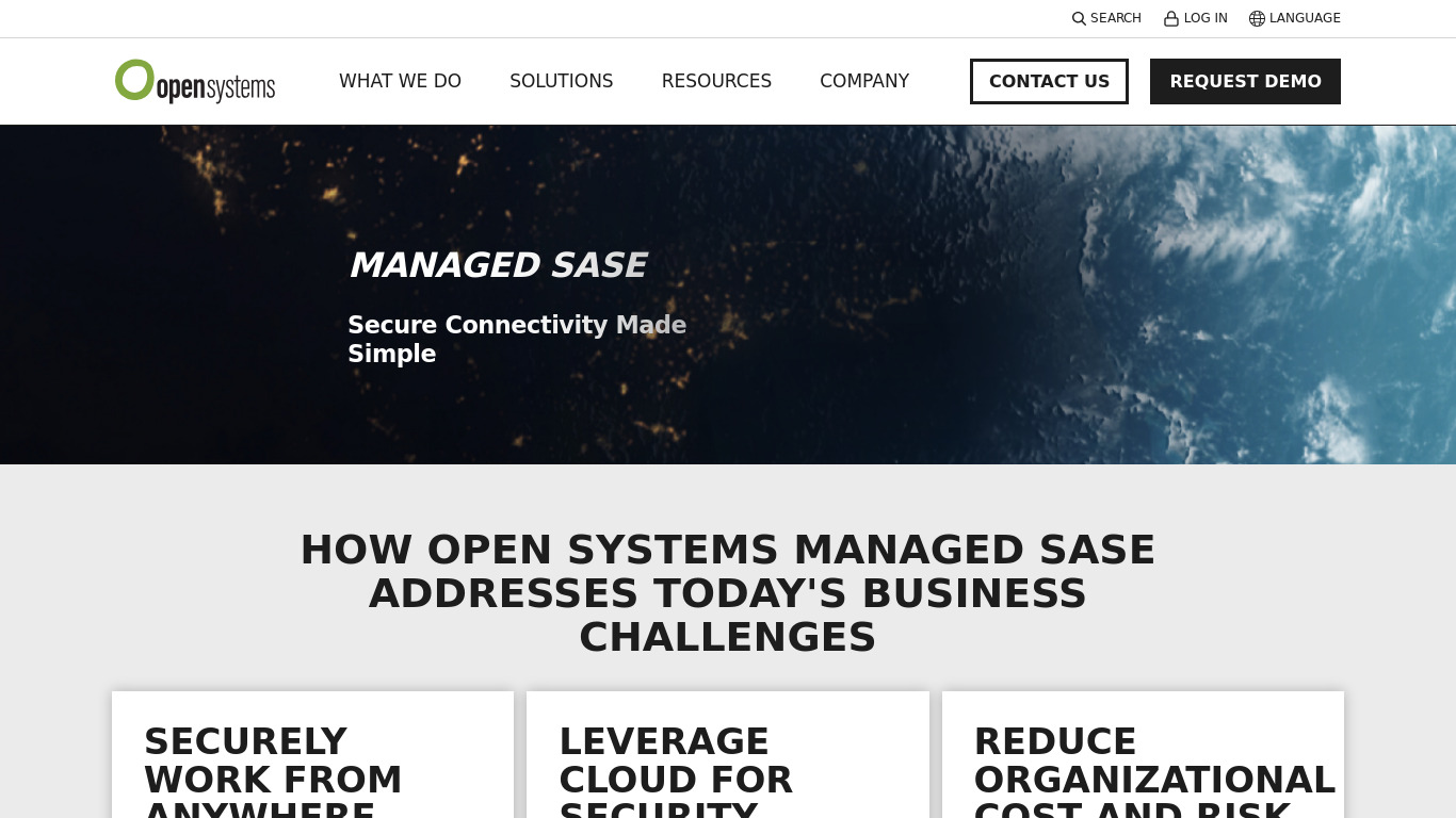 Open Systems Landing page