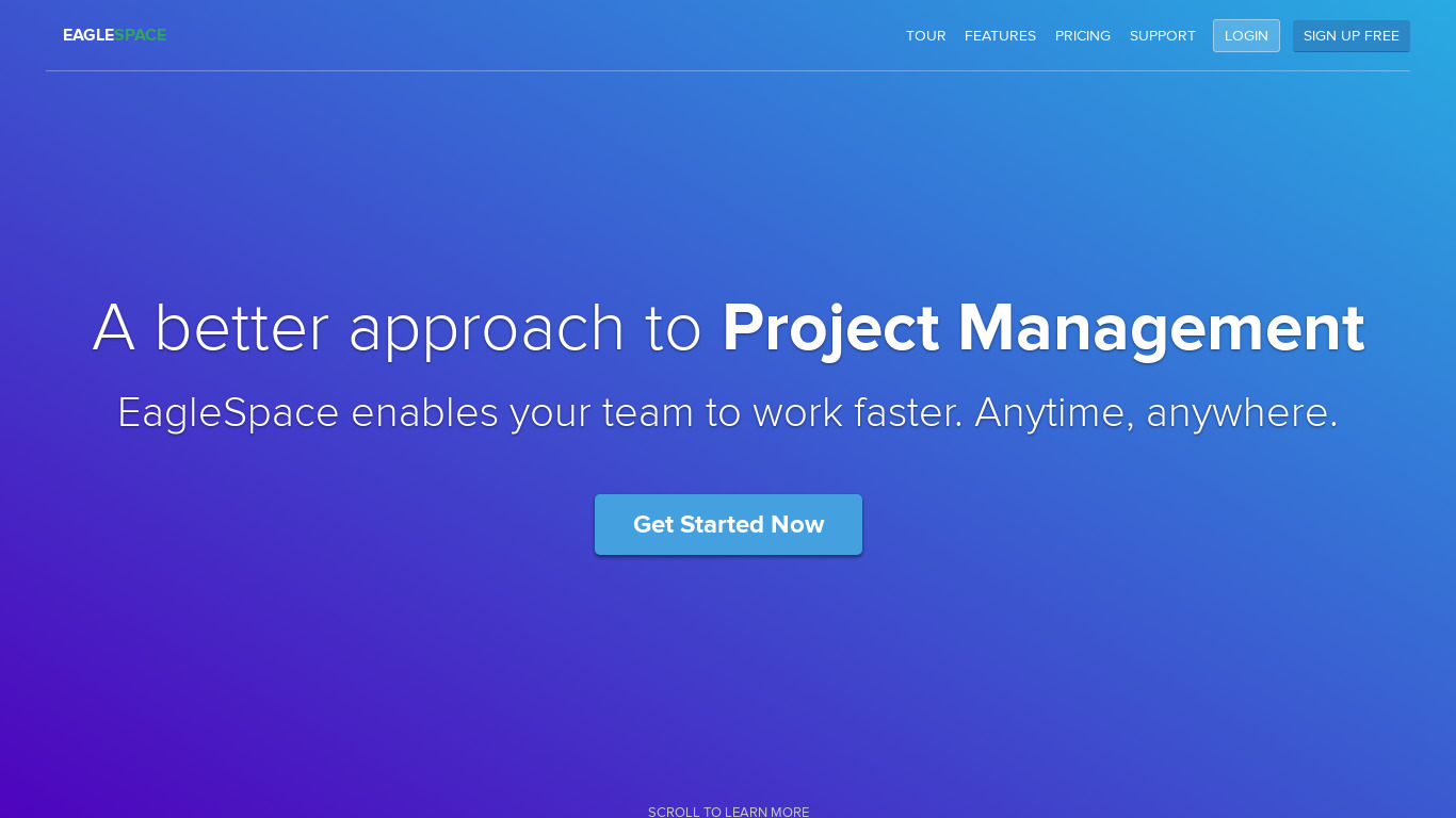 Eagle Space Landing page