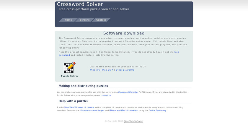 Crossword Solver Landing Page