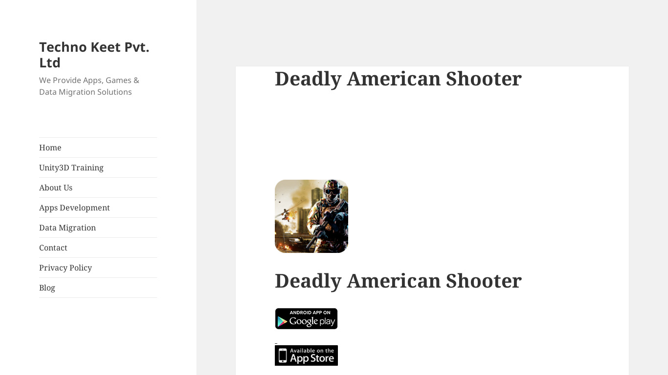 Deadly American Shooter Landing page