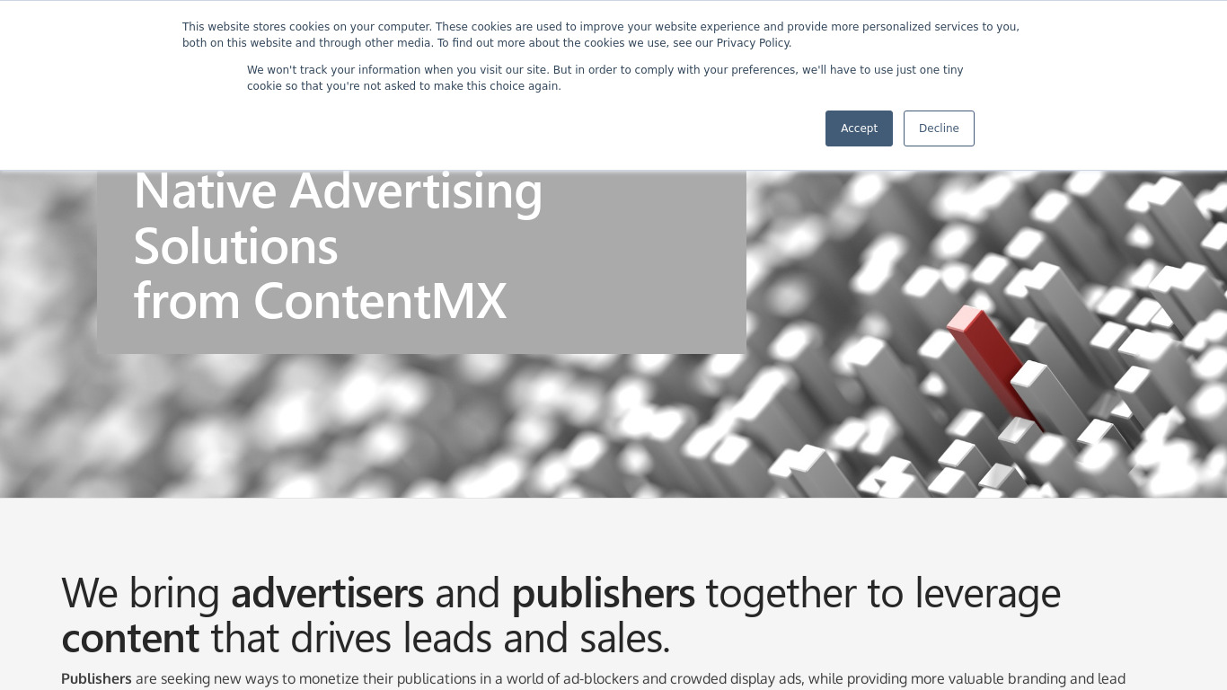 ContentMX Native Advertising Landing page