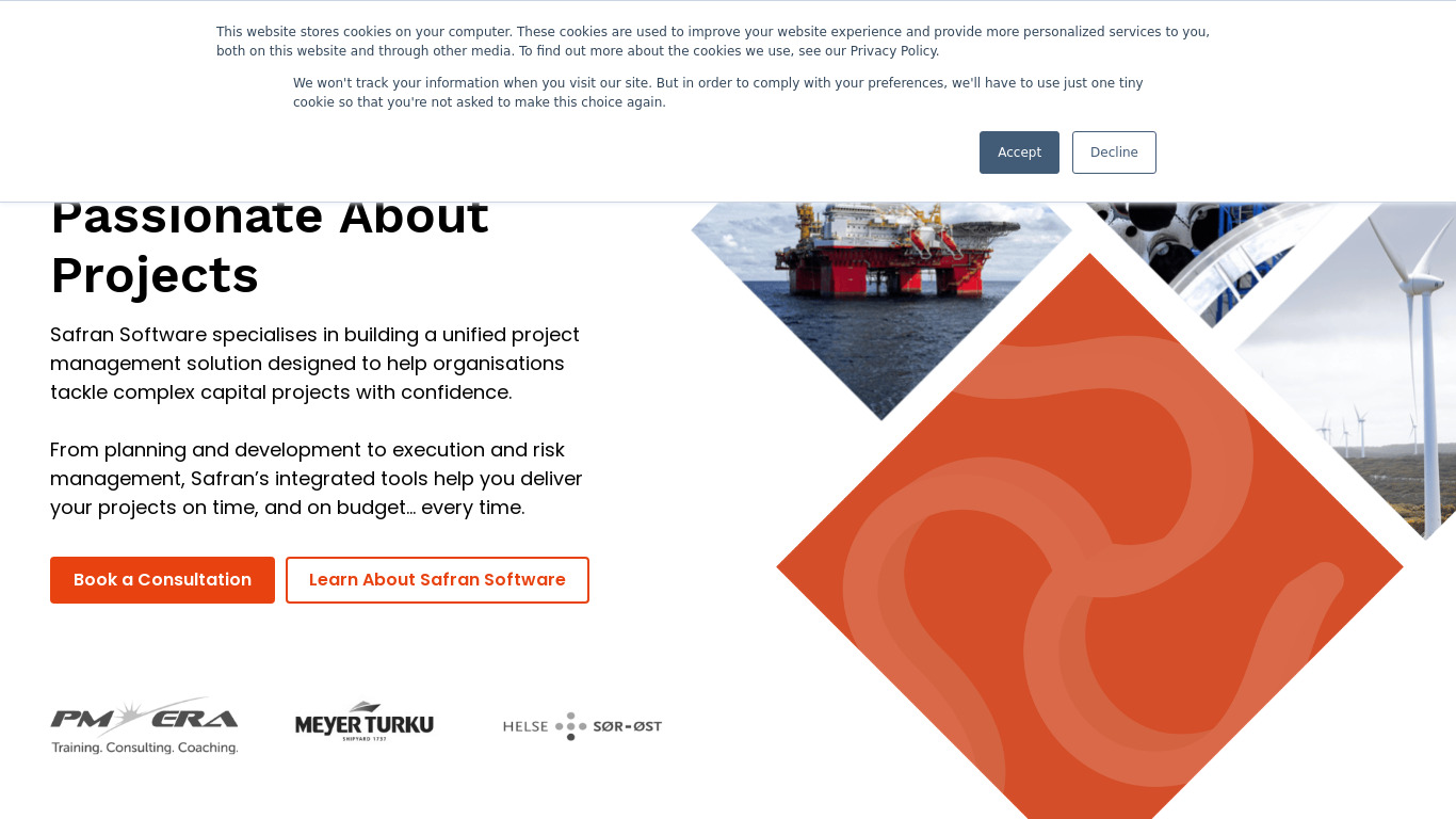 Safran Project Landing page