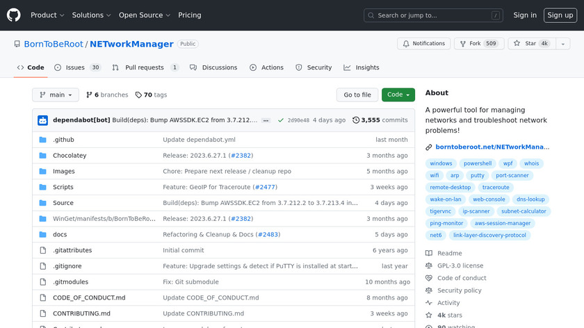 NETworkManager by BornToBeRoot Landing Page