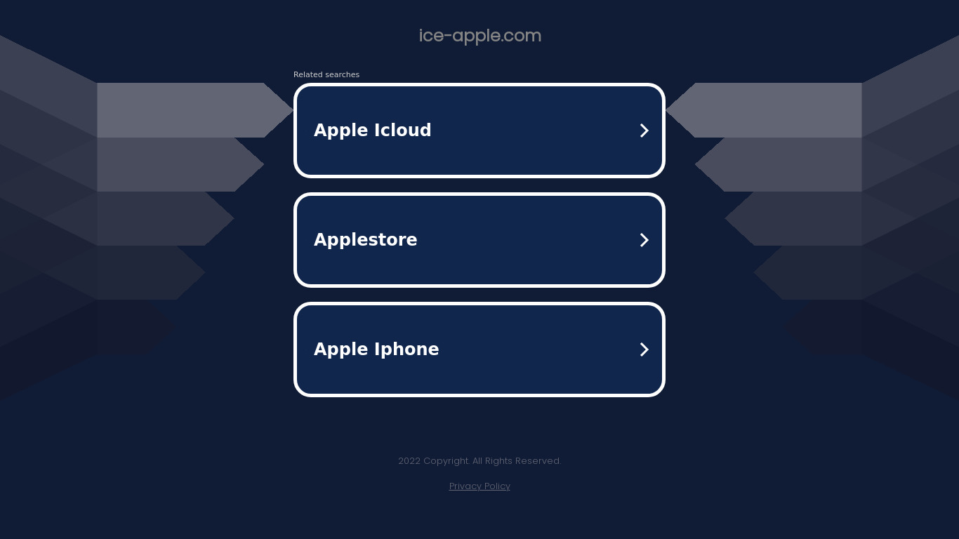 Ice Apple Landing page