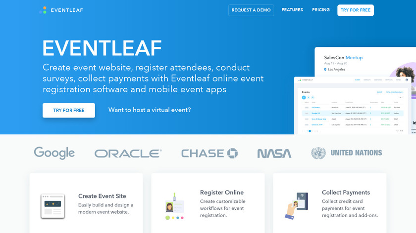 Eventleaf Landing Page