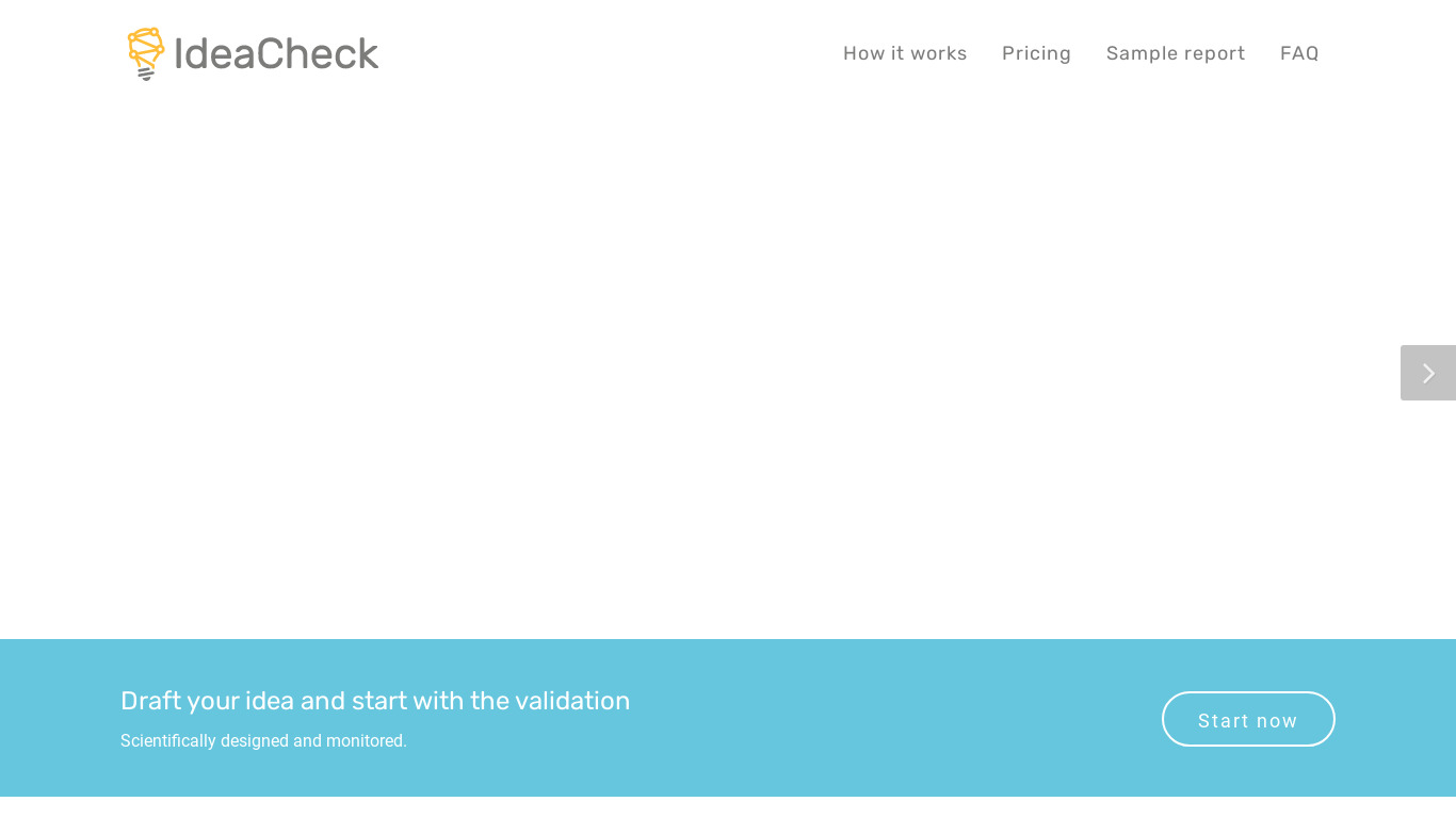 IdeaCheck.io Landing page