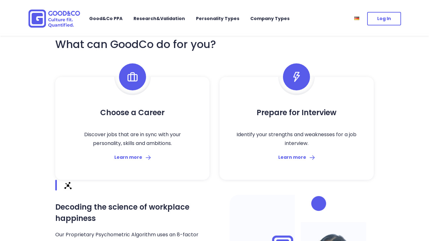 Good.Co Landing page