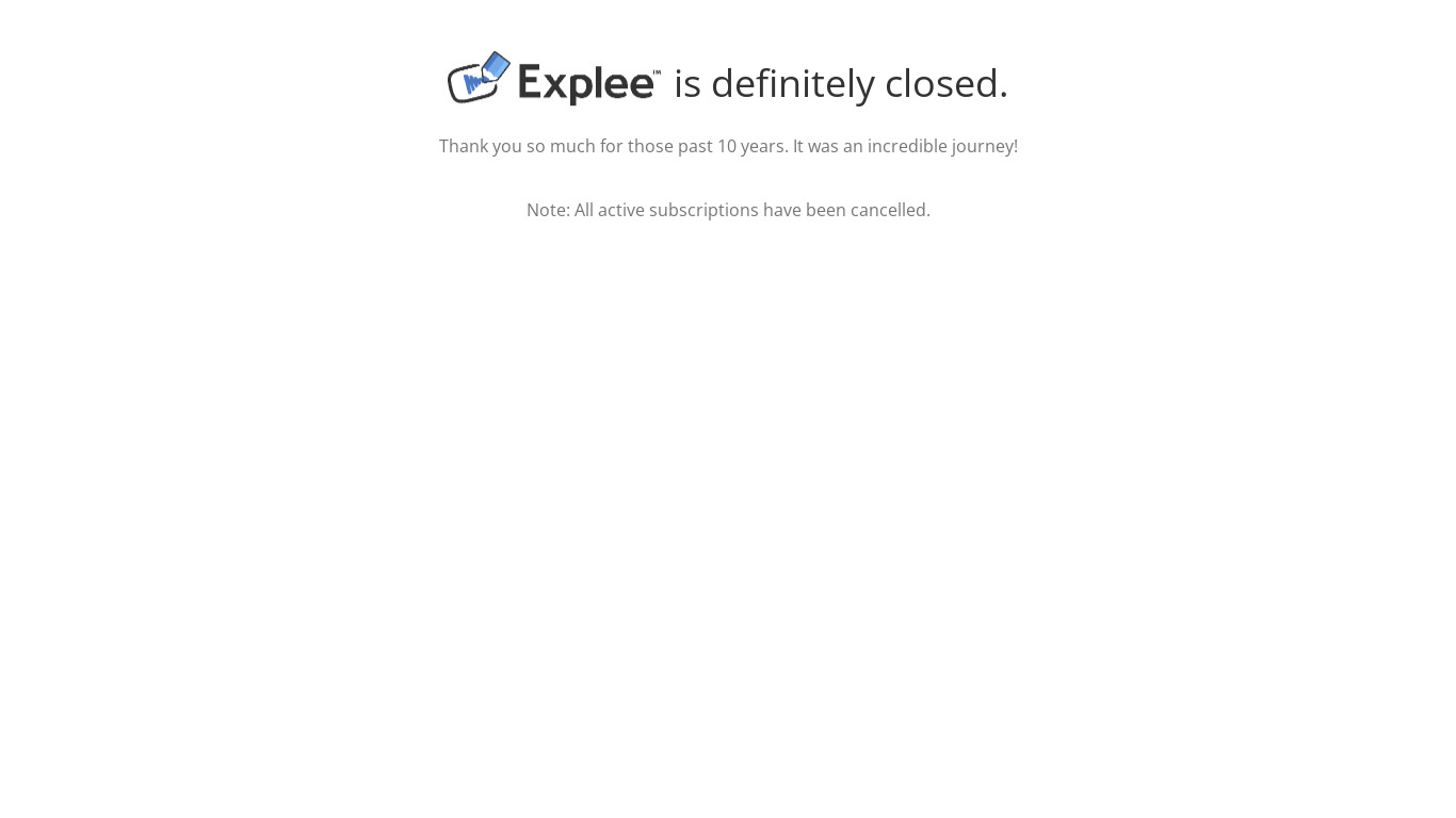 Explee Landing page
