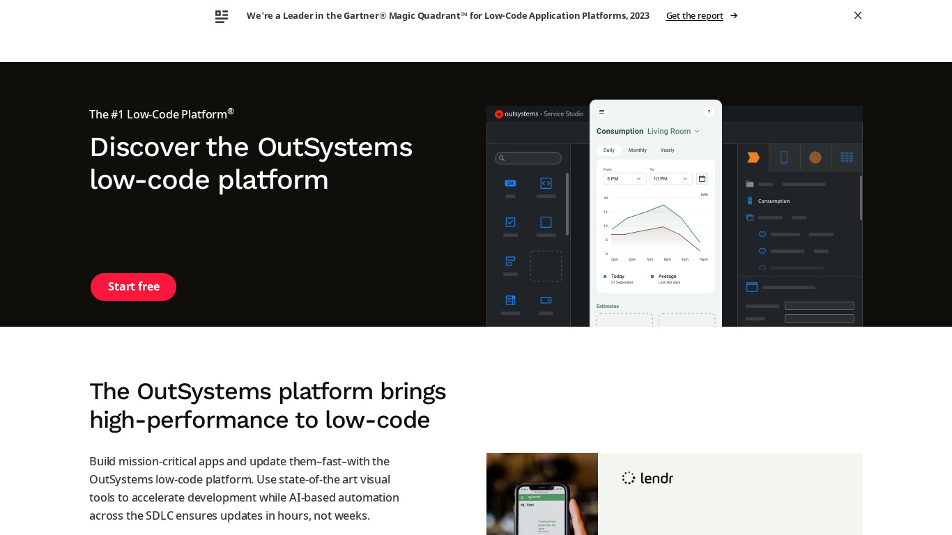 OutSystems Platform Landing page