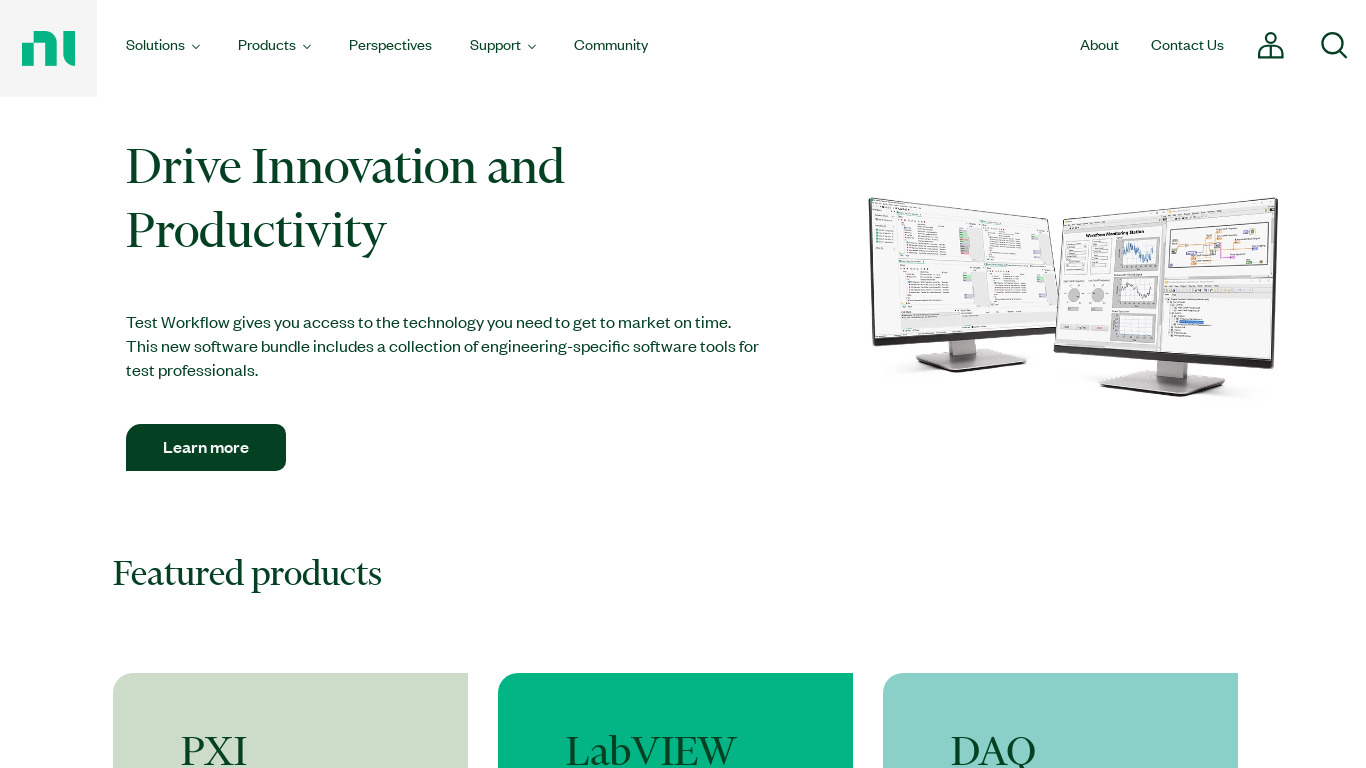 LabVIEW Landing page