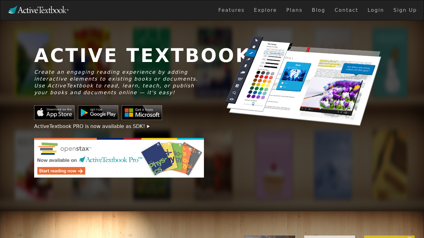 Active Textbook Landing page