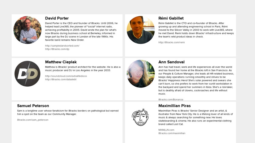 8tracks Landing Page