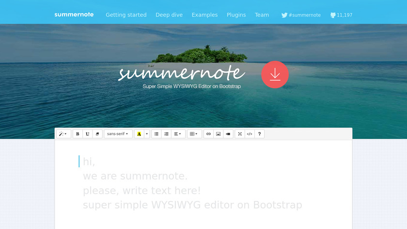 Summernote Landing Page