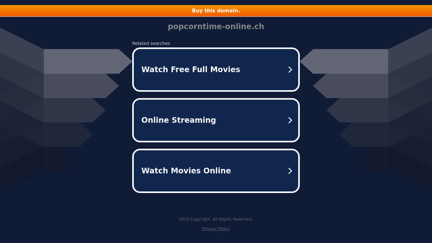 Popcorn Time Online Landing Page