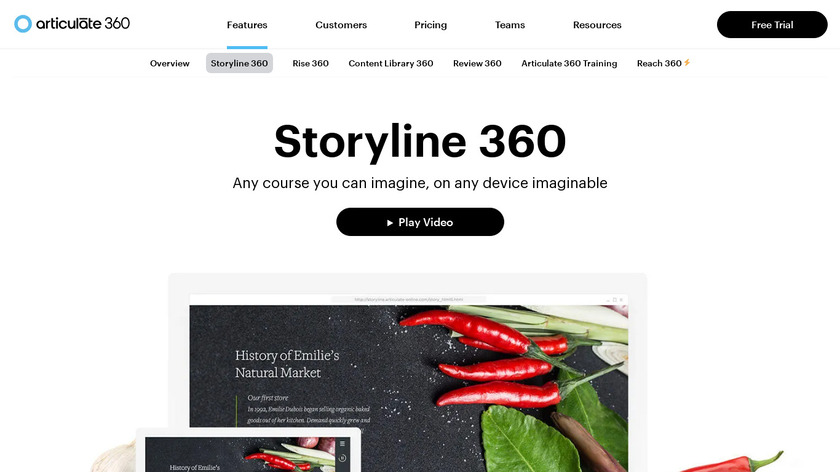 Articulate Storyline Landing Page