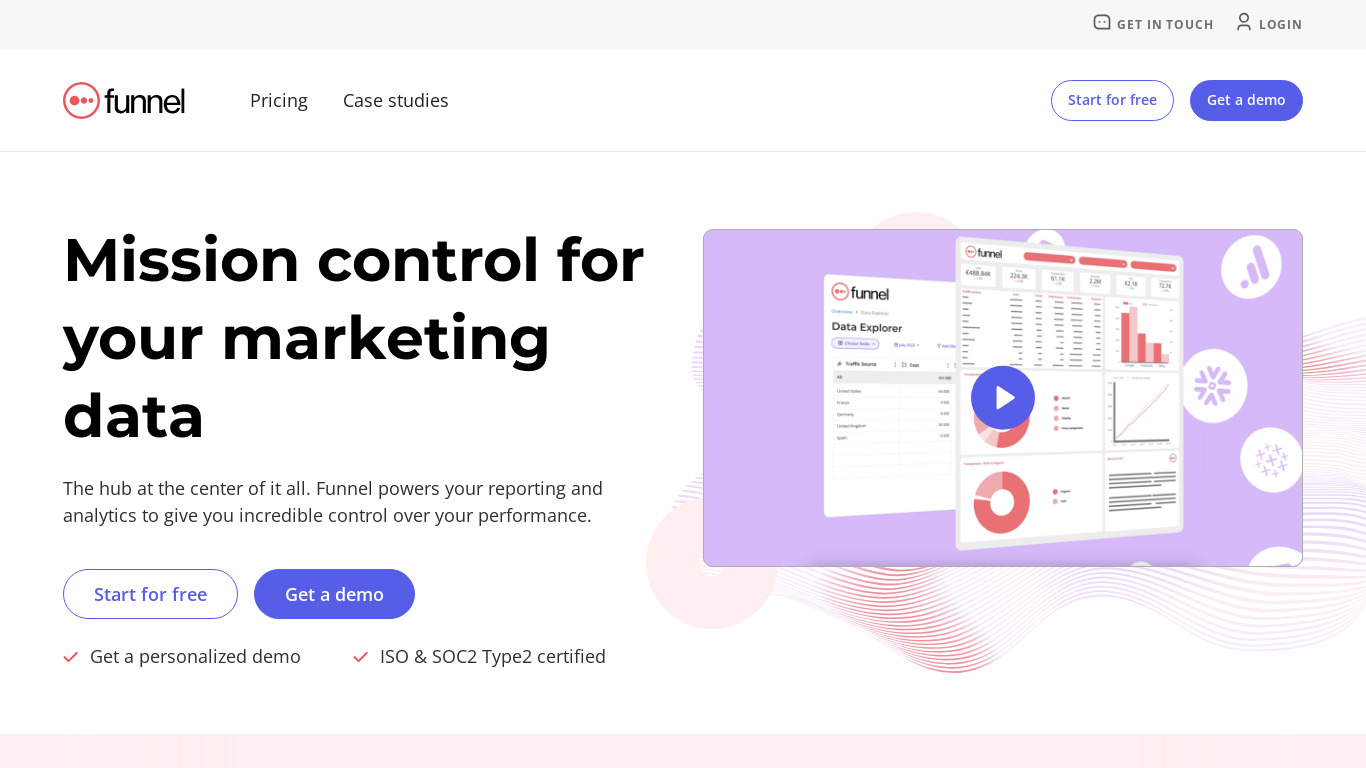 Funnel.io Landing page