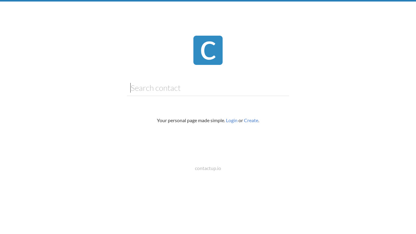 ContactUp.io Landing page