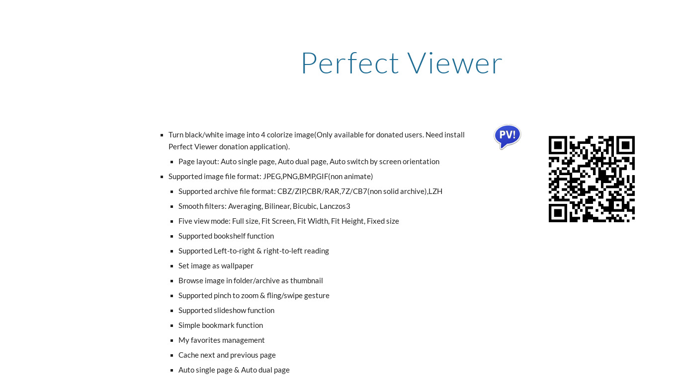Perfect Viewer Landing page