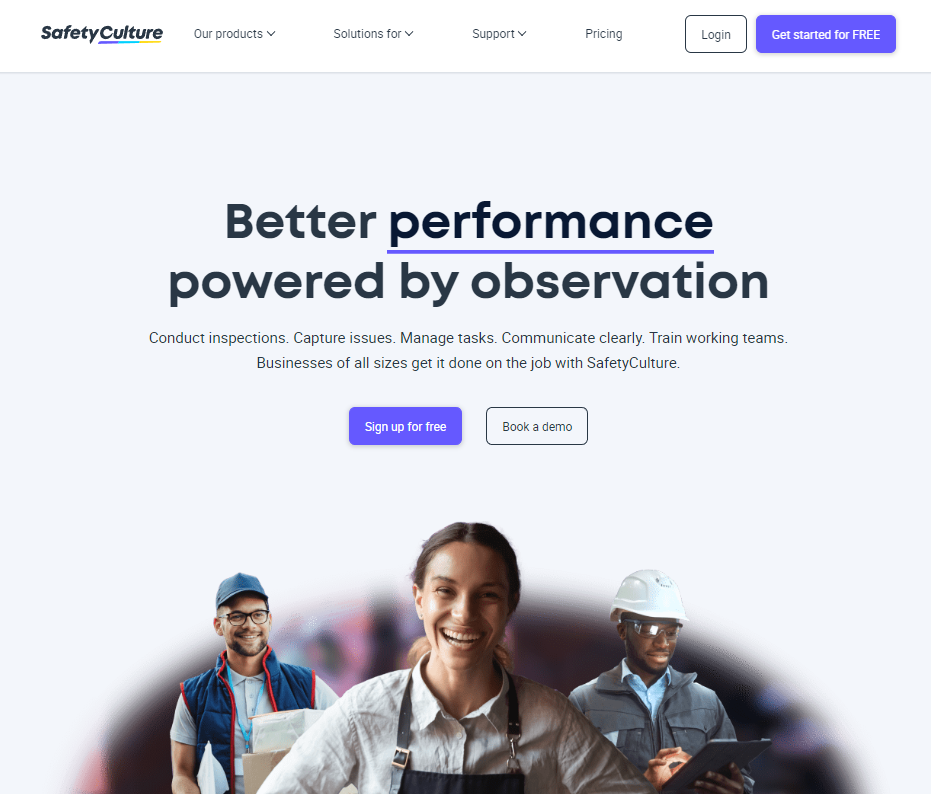 Safety Culture Landing page
