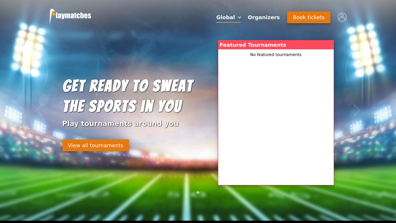Playmatches Landing page